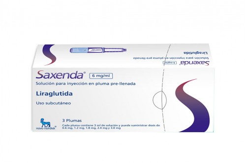 Saxenda 6 mg / mL Caja Con 3 Plumas Desechables  Rx Rx1 Rx3 Rx4