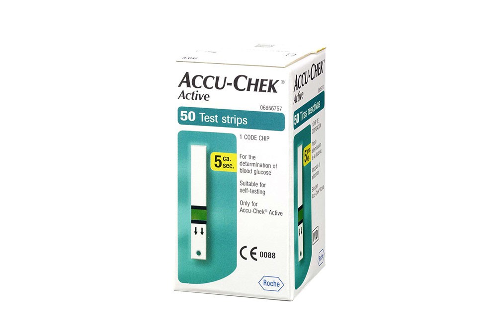 Tiras Reactivas Accu-Chek Active Caja Con 50 Unidades - Determinación Glucemia