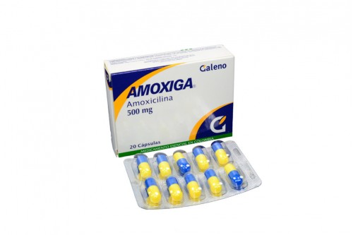 Amoxiga 500mg Oral Caja De 20 Cápsulas