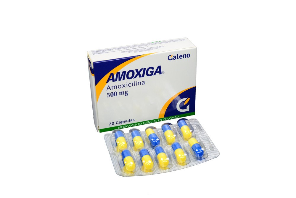 Amoxiga 500mg Oral Caja De 20 Cápsulas