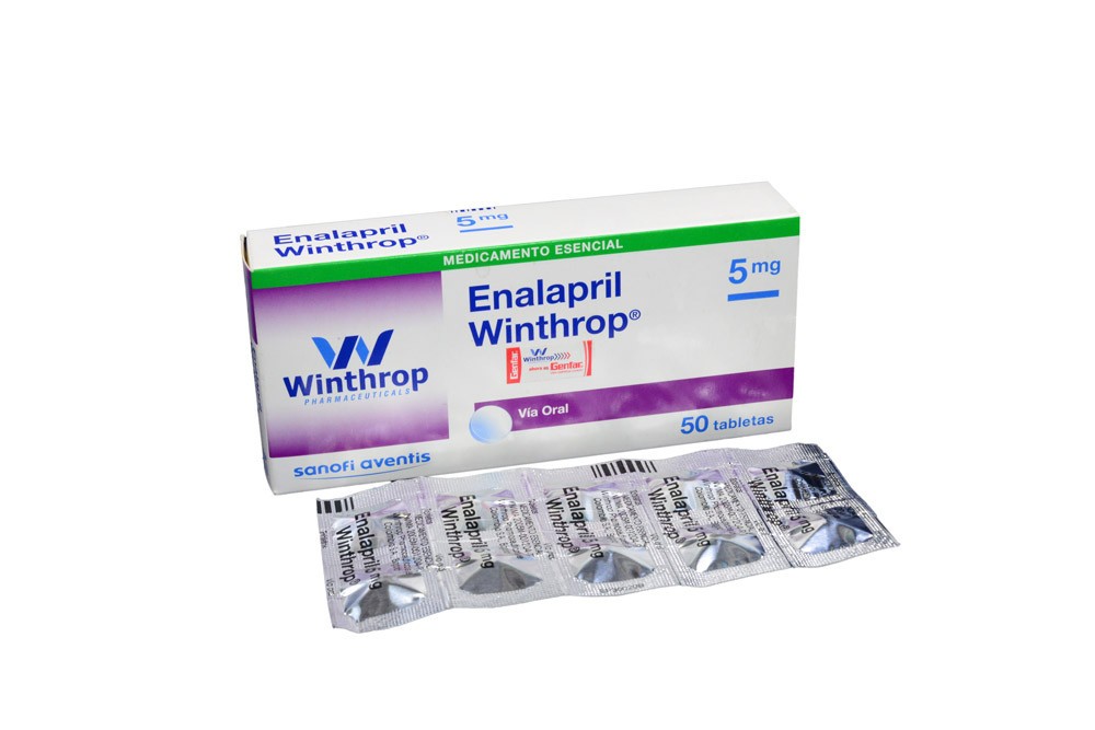 Enalapril Genfar 5 Mg Oral Caja De 50 Tabletas