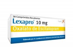 Lexapro 10Mg Oral Caja De 28 Tabletas Recubiertas