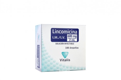 Lincomicina 600 mg / 2 mL Caja De 100 Ampollas Rx Rx2