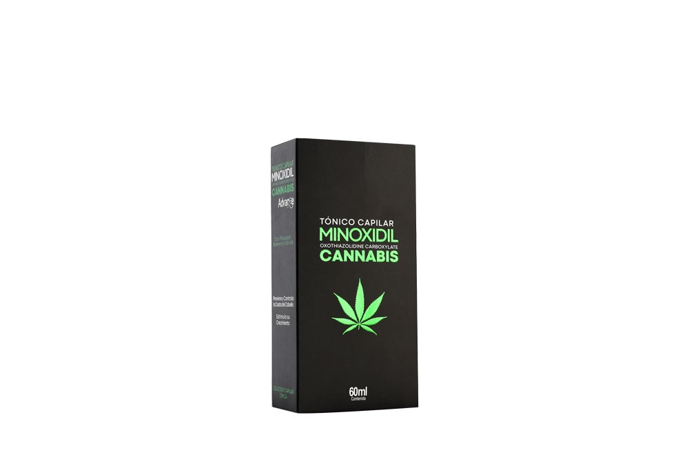 Minoxidil Cannabis 5% Caja Con Frasco De 60 mL Loción