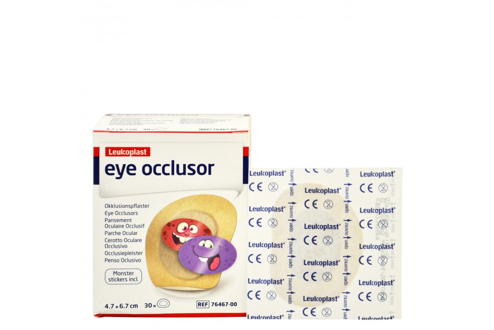 Parche Ocular Leukoplast - 4.7Cmx6.7Cm 76467-00/Junior En Caja Por 30 Unidades
