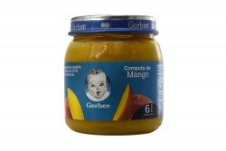 Compota Gerber Etapa 2A Sabor Mango Frasco Con 113 g