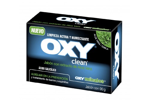 Jabón Oxy Clean Aloe Vera Caja Con Barra 90g