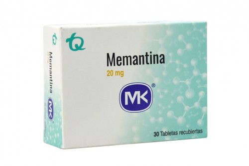 Memantina 20 mg Caja Con 30 Tabletas Recubiertas Rx Rx1 Rx4