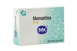 Memantina 20 mg Caja Con 30 Tabletas Recubiertas Rx Rx1 Rx4