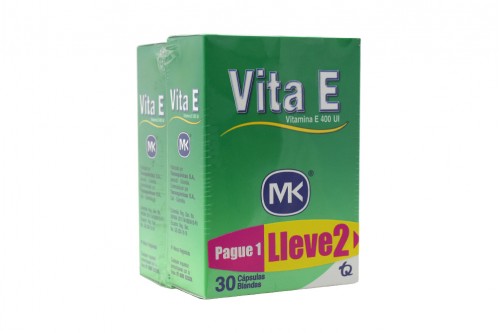 Vitamina Vita E Mk 400 Ui Pague 1 Lleve 2 En Caja Por 30 Capsulas