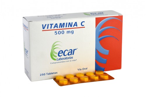 Vitamina C 500 Mg Ecar Caja Con 250 Tabletas