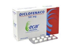 Diclofenaco Sódico 50 mg Caja Con 250 Grageas Rx