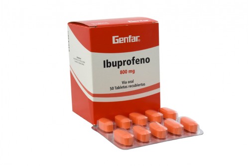 Ibuprofeno 800 Mg Caja Con 50 Tabletas Recubiertas.-