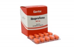 Ibuprofeno 800 Mg Caja Con 50 Tabletas Recubiertas Rx