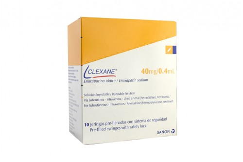 Clexane 40 Mg/0.4 Ml Jeringa Prellenada Caja Con 10 Unidades Rx Rx1