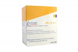 Clexane 40 Mg/0.4 mL Jeringa Prellenada Caja Con 10 Unidades