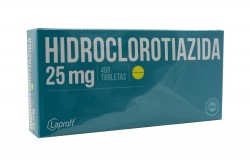 Hidroclorotiazida LAPF 25 mg Caja Con 400 Tabletas Rx
