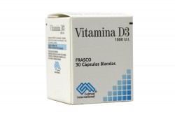 Vitamina D3 1000 Ui En Frasco Por 30 Capsulas Rx