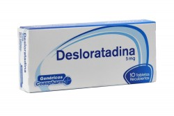 Desloratadina 5 Mg En Caja Por 10 Tabletas Rx