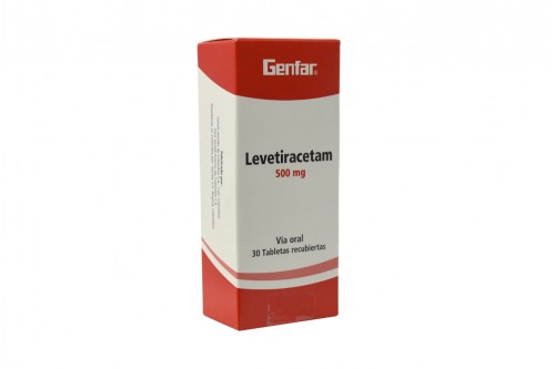 Levetiracetam 500 mg Caja x 30 Tabletas Rx Rx1