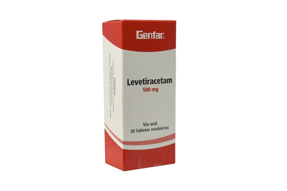 Levetiracetam 500 mg Caja x 30 Tabletas Rx1