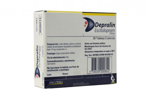 Depralin 10 mg Caja Con 30 Cápsulas Rx
