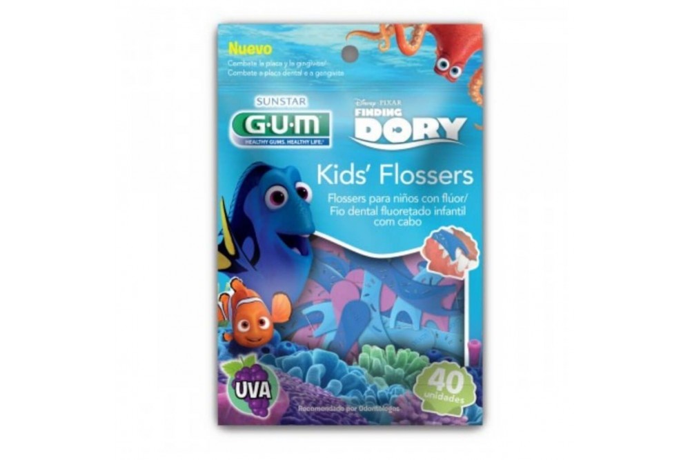 Seda Dental Gum Kids Flosserrs Original Paquete Con 40 Unidades