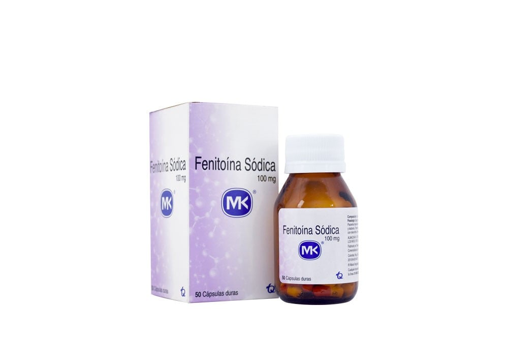 Fenitoina 100 mg Frasco Con 50 Cápsulas Duras Rx