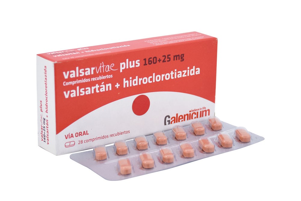 Valsarvitae Plus 160 / 25 mg Caja Con 28 Comprimidos Recubiertos Rx