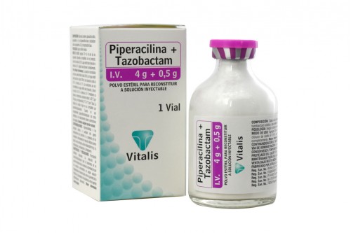 Piperacilina Tazobactam Al 4/0,5g Vitalis Caja Con 1 Ampolla Rx Rx2