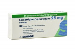 Lamotrigina 25 mg Caja Con 30 Tabletas Dispersables Rx