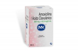 Amoxicilina Mk - Acido Clavulanico 600 / 42.9 mg Frasco Con 5 mL Rx Rx2