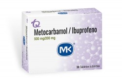 Metocarbamol 500 + Ibuprofeno 200 mg Caja Con 30 Tabletas Rx