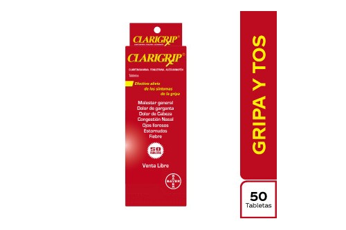Clarigrip 2 / 5 / 500 mg Caja Con 50 Tabletas