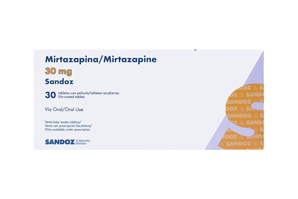 Mirtazapina 30 mg Caja Con 30 Tabletas Recubiertas Rx Rx1