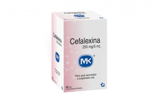 Cefalexina 250 mg / 5 mL Polvo para Reconstituir a Suspensión Frasco Con 60 mL Rx Rx2