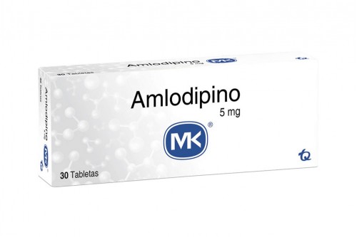 Amlodipino MK 5 mg Caja Con 30 Tabletas Rx Rx4