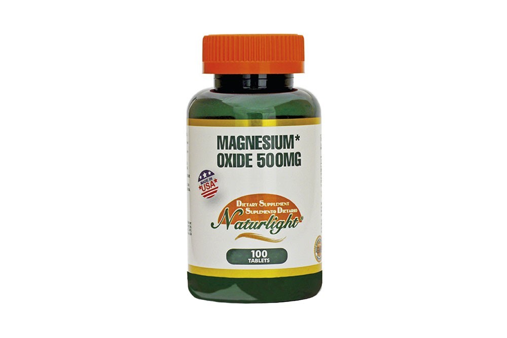 Oxide Magnesium Natural Light 500 Mg En Frasco Con 100 Tabletas