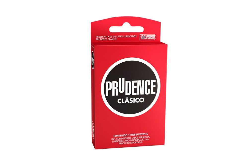 Preservativo Prudence Clasico En Caja Con 3 Unidades