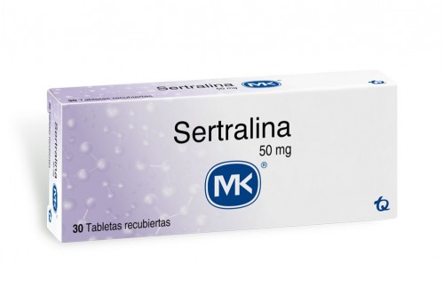Sertralina 50 mg MK Caja Con 30 Tabletas Recubiertas Rx Rx4