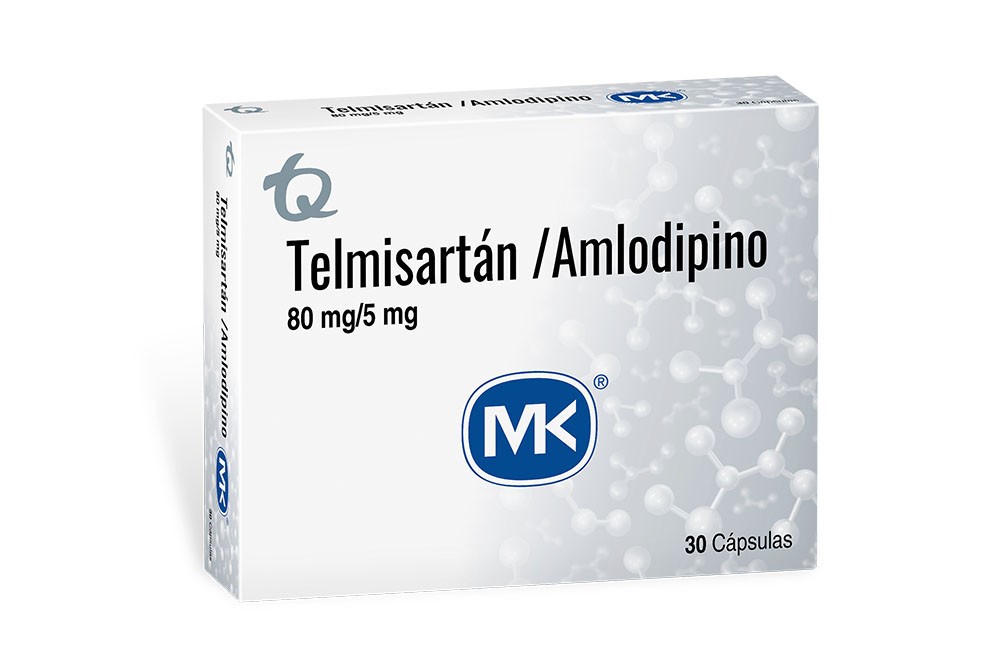 Amlodipino / Telmisartan Mk Caja De 30 Tabletas Rx1 Rx4
