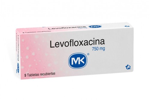 LevoFLOXACINO 750 mg, Caja Con 5 Tabletas Recubiertas Rx Rx2
