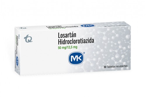 Losartán Hct 50/12.5 Mg Caja Con 30 Tabletas Rx4