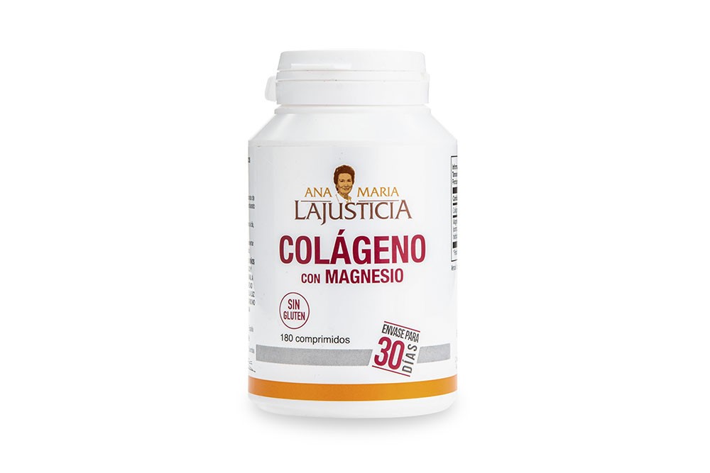Colageno Con Magnesio Ana Maria Lajusticia Sin Gluten Frasco Con 180 Tabletas