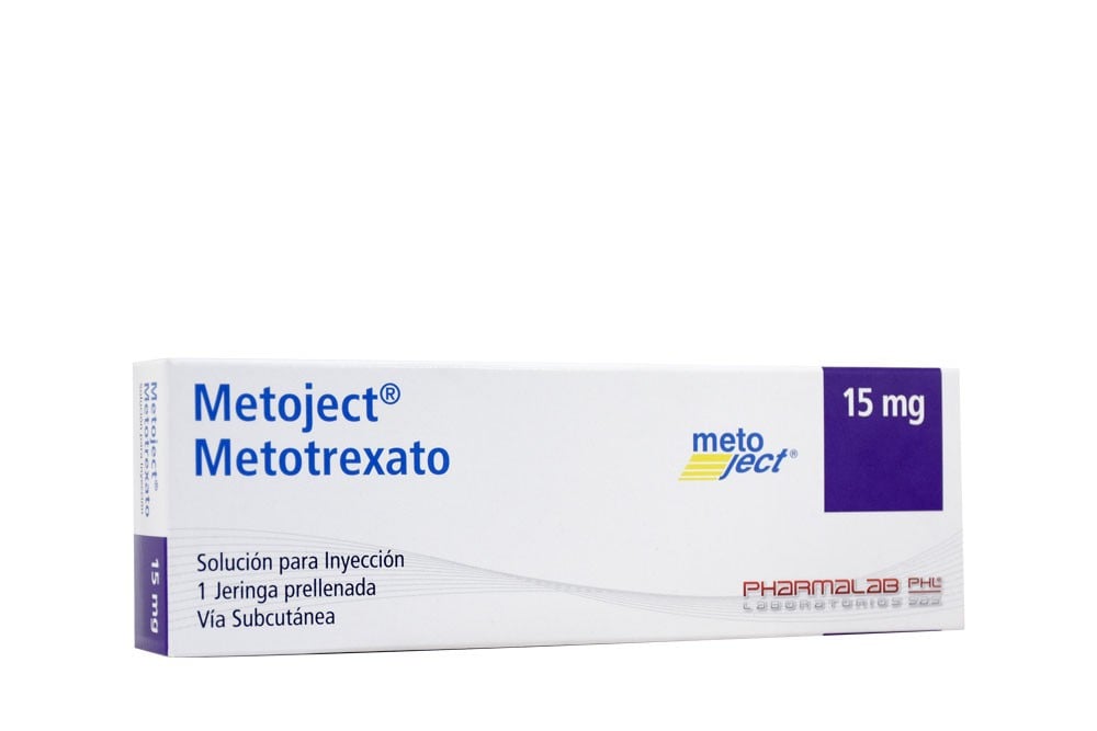 Metoject 15 mg/0.3 mL Solución Inyectable Caja Con Jeringa Prellenada Rx4 Rx1