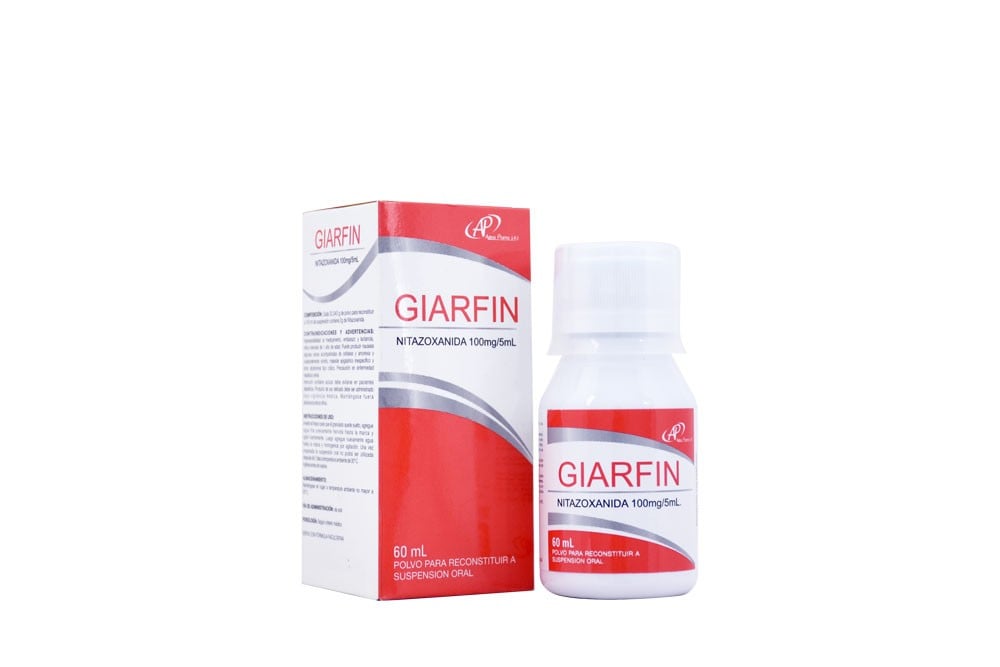 Giarfin 2% 100 mg / 5 mL Polvo Para Suspensión Frasco x 60 mL Rx