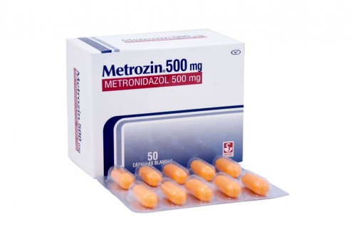 Metrozin 500 mg Caja Con 50 Cápsulas Rx Rx2