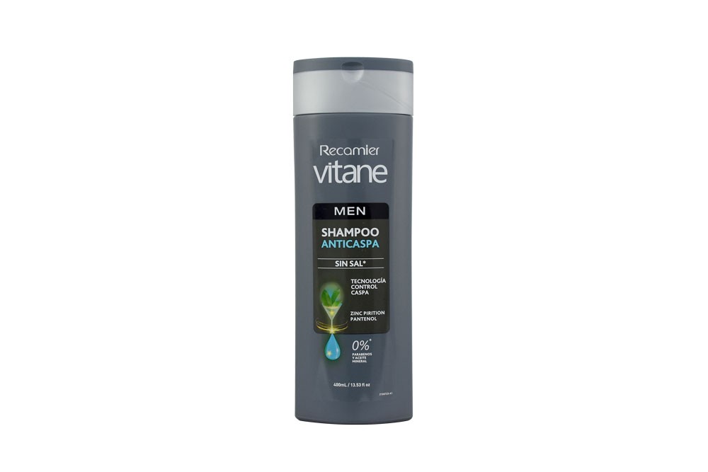Shampoo Vitane Men Accion Anticaspa Frasco Con 400 mL