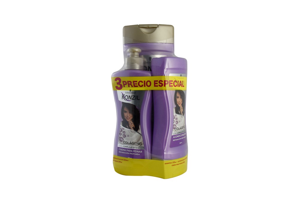 Shampoo Konzil Colágeno Reparación Profunda Frasco Con 375 mL.