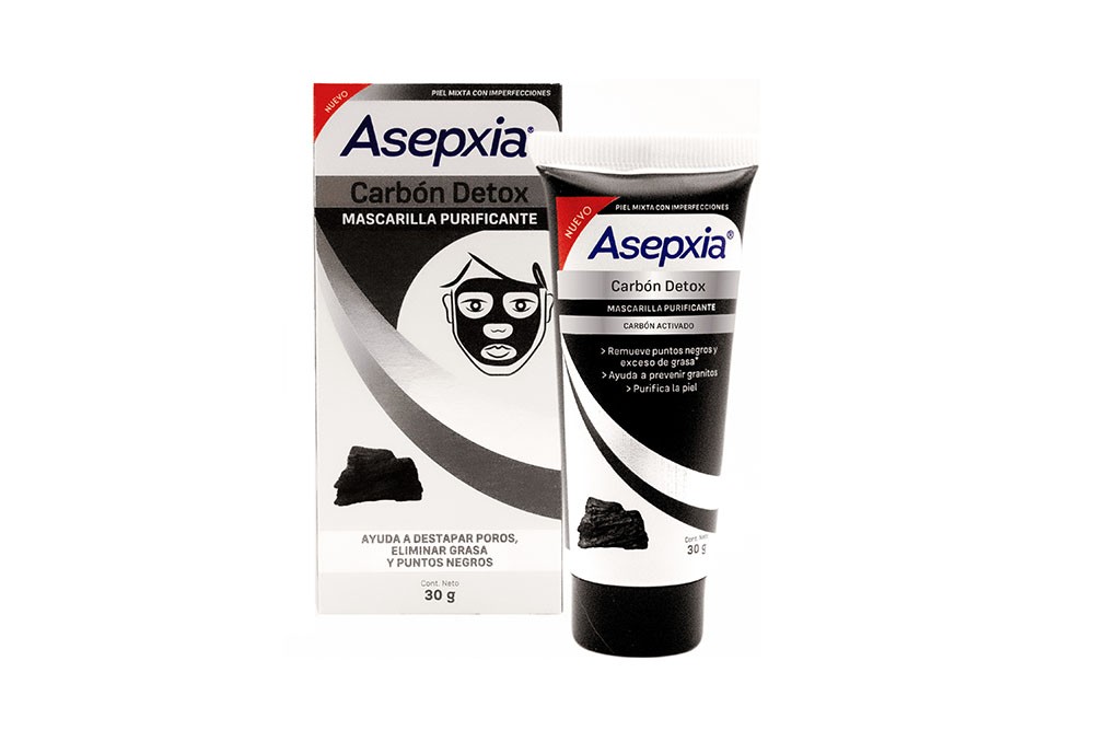 Asepxia Mascarilla Facial Antiacne Carbon 30 G